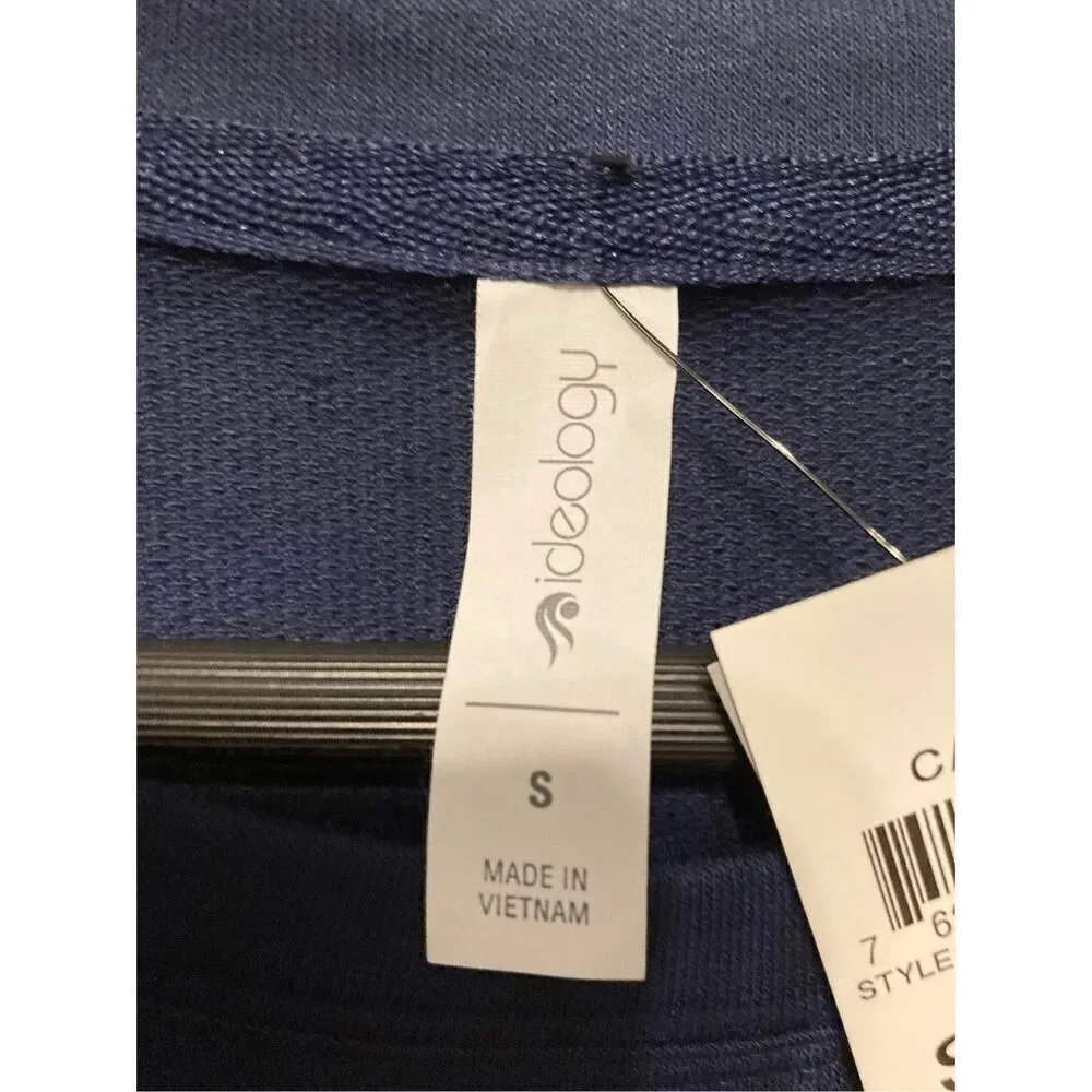 Ideology Small NWT chevron comfort sweater blue/white active top